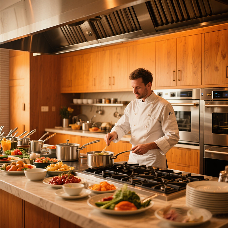 Range Commercial Kitchen - 業務用厨房機器 ガス・電気調理レンジ ステンレス製 ファーストフードレストラン機器 ターンキープロジェクト