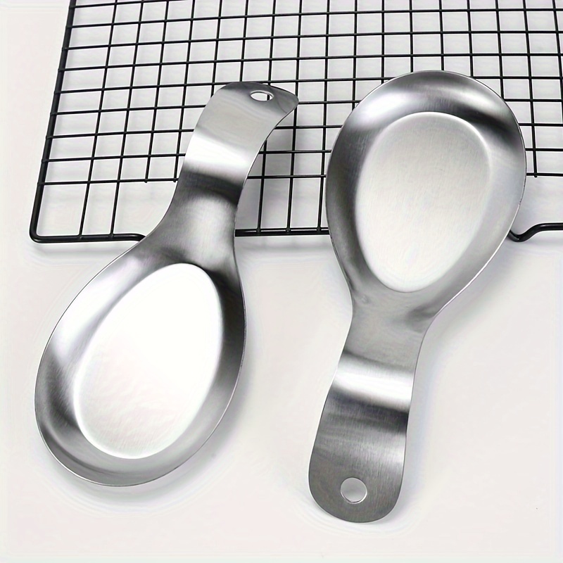 Commercial Kitchen Designer - 耐久性のあるステンレス製スープスプーンレストトレイ1個 - 家庭用および商業用に適した洗練されたシンプルなデザイン | スプーンや小さなキッチンツールを収納します