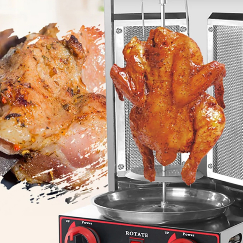 Kebab Shawarma Machine - 業務用縦型シャワルマケバブマシン バーベキューマシン ロティサリー機器 BBQグリル LPGバーベキューツール アウトドア用