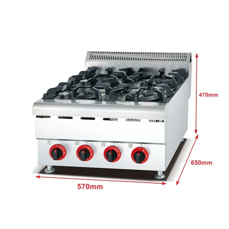 Range Commercial Kitchen - 業務用ステンレス製厨房機器 4口卓上ガスレンジ 売れ筋商品