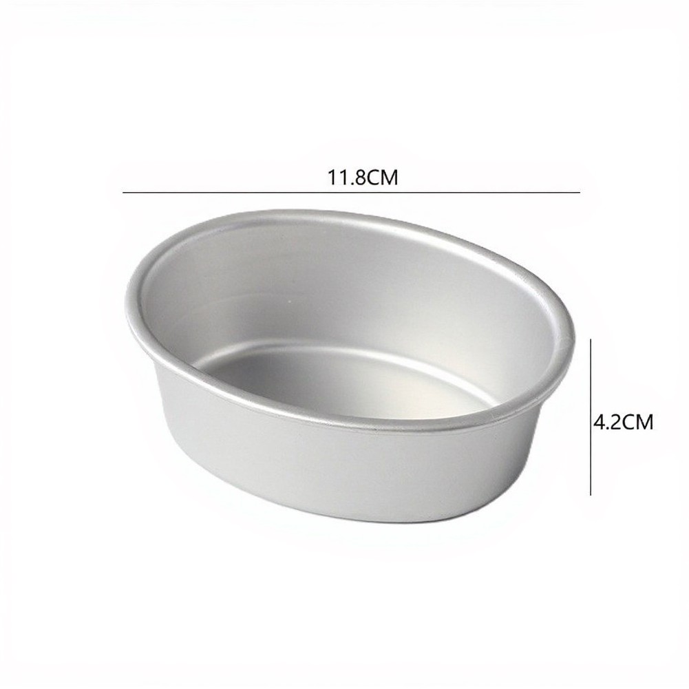 Commercial Kitchen At Home - 楕円形のチーズケーキ型2個セット、アルミ合金製、家庭用または業務用キッチンでのベーキングに最適