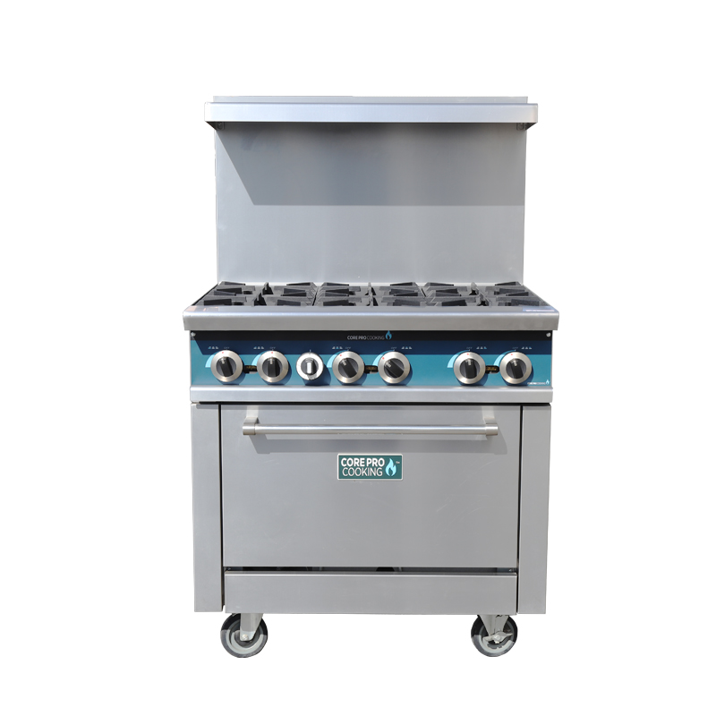 業務用厨房機器　自立型ステンレス製6口コンロ付きオーブン - Range Commercial Kitchen のレビューと価格