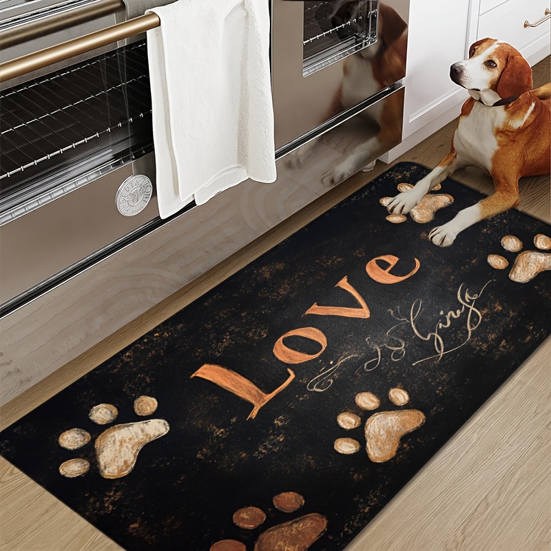 猫犬の足跡パターンキッチンカーペットマットラグ家の装飾ヴィン - Commercial Kitchen Designer のレビューと価格
