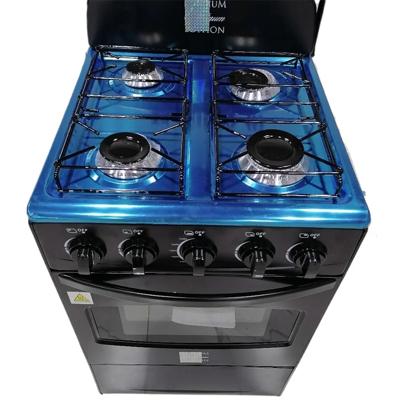 4口バーナー自立型一体型ガスコンロ、オーブン付きステンレス鋼 - Range Commercial Kitchen のレビューと価格
