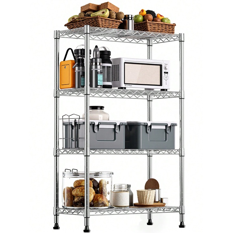 1000ポンド耐荷重の業務用ワイヤーシェルフユニット、4段シ - Commercial Kitchen Designer のレビューと価格